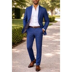 2pc Suit Blue Hand Tailored Jacket Pants owner NBA Devin Harris Dallas Mavericks